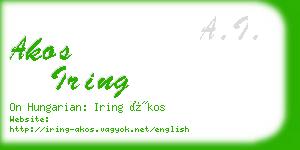 akos iring business card